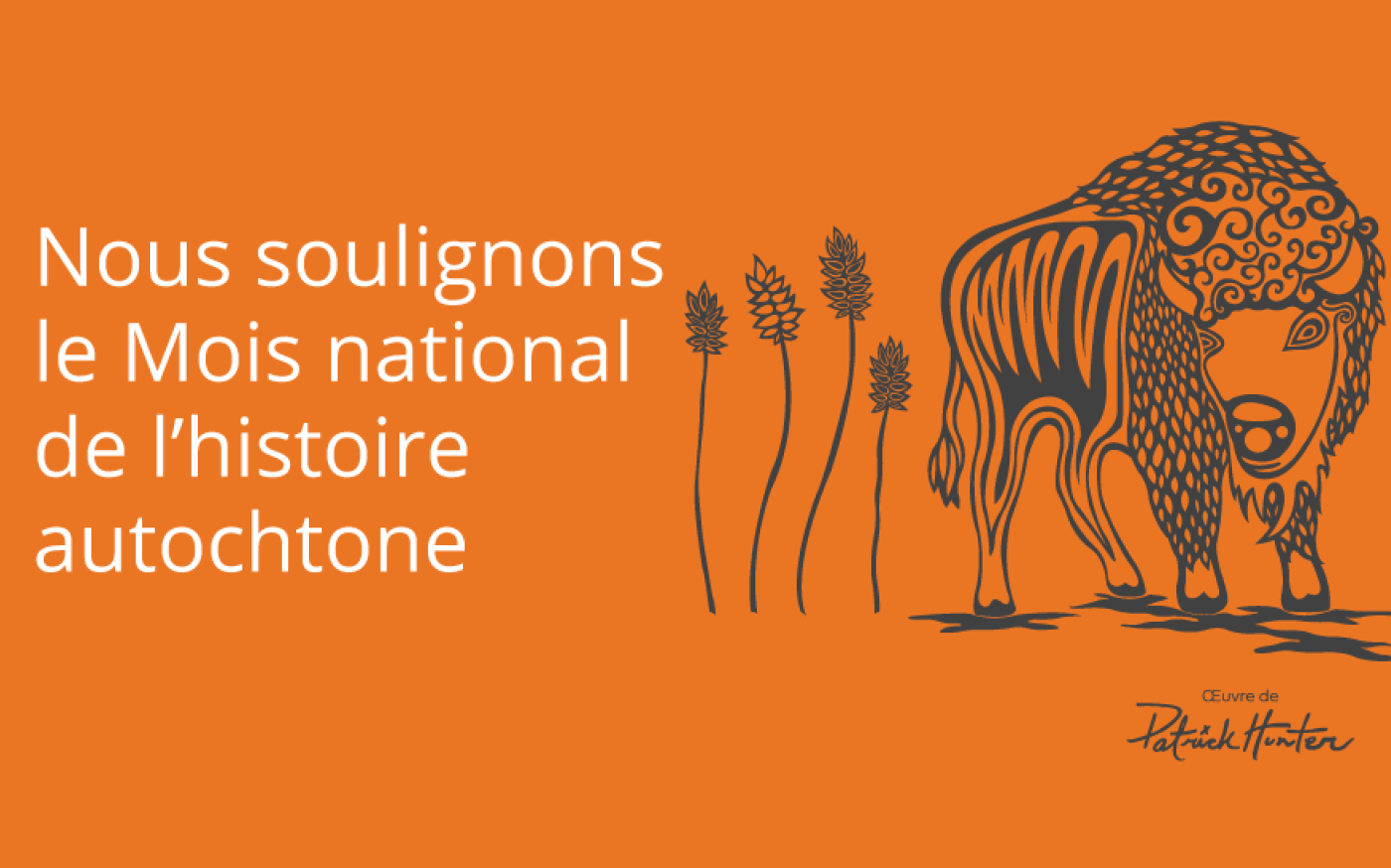 Graphique avec la légende « Nous soulignons le Mois national de l'histoire autochtone »